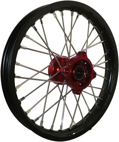 CNC Hub Wheel Rim Front 1.40x14" Rear 1.85x12" For Pit Dirt Bike (Red) in Saudi Arabia