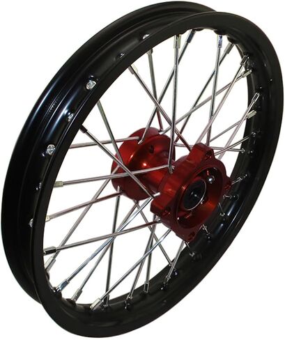 CNC Hub Wheel Rim Front 1.40x14" Rear 1.85x12" For Pit Dirt Bike (Red) in Saudi Arabia
