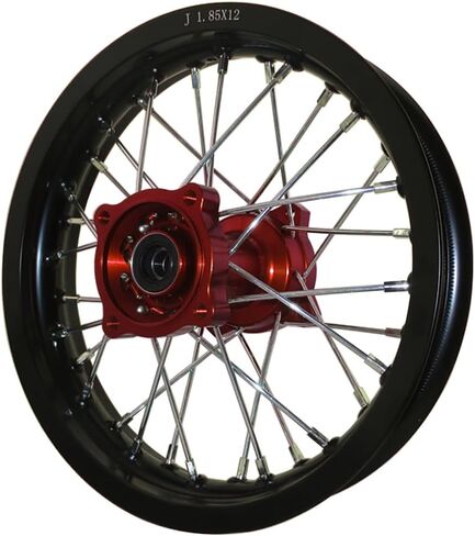 CNC Hub Wheel Rim Front 1.40x14" Rear 1.85x12" For Pit Dirt Bike (Red) in Saudi Arabia