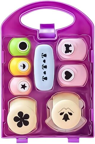 DIY Puncher Craft Set, New Creative Kids Craft Hole Punch Shapes Set, Hole Punch for Kids, Shape Cutters for Crafts, Leaf, Butterfly, Star Heart Flower Punch DIY Projects in Saudi Arabia