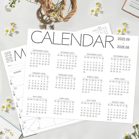 GuassLee Desk Calendar 2025, 12-Month Desk Calendar from Sept. 2025 to Aug. 2026, 14" X 11" Monthly Desk Planner, Table Desk Top Calendar with Thick Paper for Office Home Planning & Organizing in Saudi Arabia
