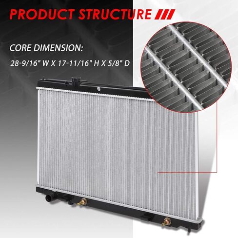 مشعاع Auto Dynasty متوافق مع 06-10 Infiniti M35 AT، DPI 2780 Factory Style 1-Row Cooling Radiator، قلب من الألومنيوم in Saudi Arabia