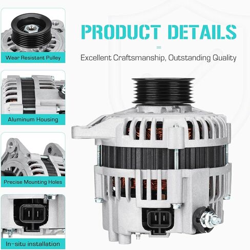 New Alternator for Nissan Pathfinder 3.3L 1997 1998 1999 2000, LR190-737, LR190-737B, LR190-737E, LR190-737F, 23100-0W001, 23100-0W002, 23100-0W003, 23100-0W004 in Saudi Arabia