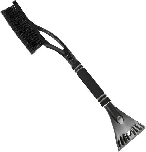 Snow Brush with Ice Scraper for Car, 24" Scratch Free Snow Removal Tool with Ergonomic Foam Grip, 2 in 1 Detachable Ice Scraper & Brush for Vehicle Windows/Windshield (Black) in Saudi Arabia