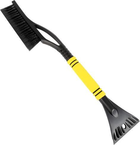 Snow Brush with Ice Scraper for Car, 24" Scratch Free Snow Removal Tool with Ergonomic Foam Grip, 2 in 1 Detachable Ice Scraper & Brush for Vehicle Windows/Windshield (Black) in Saudi Arabia