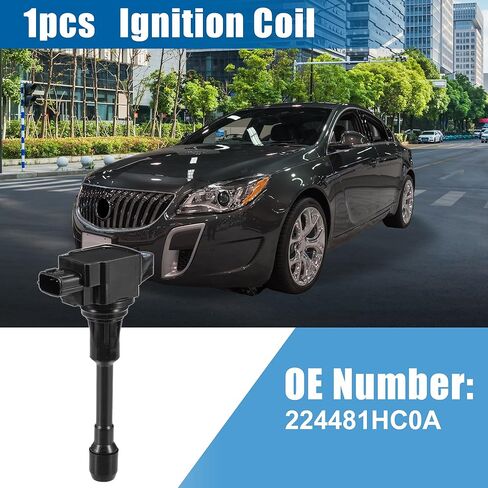 uxcell Ignition Coil No.224481HC0A Plastic Metal Black for Nissan Versa Note 2014-2016 in Saudi Arabia