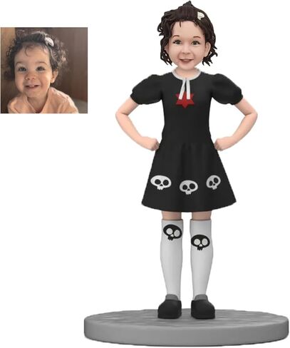 Classic Custom Bobblehead Doll for Women from Photo – Semi-Custom Head or Full-Body Custom, Personalized Handmade Soft-Clay Figurine, Gift for Wife, Girlfriend, Birthday, Anniversary in Saudi Arabia