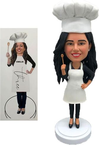 Classic Custom Bobblehead Doll for Women from Photo – Semi-Custom Head or Full-Body Custom, Personalized Handmade Soft-Clay Figurine, Gift for Wife, Girlfriend, Birthday, Anniversary in Saudi Arabia