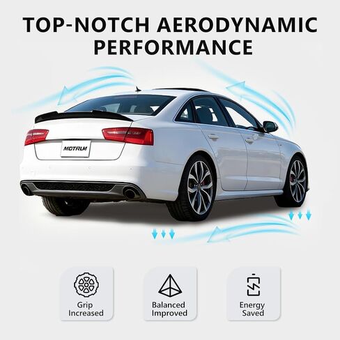 ABS Rear Spoiler Wings Compatible with Au-di A6 S6 C7 2012 2013 2014 2015 2016 2017 2018, [Glossy Black Style] Rear Trunk Spoiler Lip Tail Wing Rear Trunk Lid in Saudi Arabia