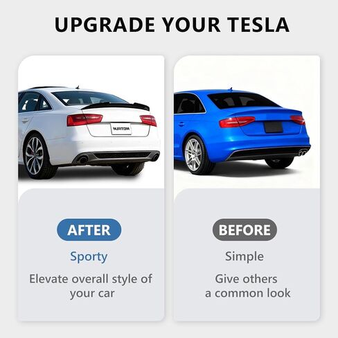 ABS Rear Spoiler Wings Compatible with Au-di A6 S6 C7 2012 2013 2014 2015 2016 2017 2018, [Glossy Black Style] Rear Trunk Spoiler Lip Tail Wing Rear Trunk Lid in Saudi Arabia
