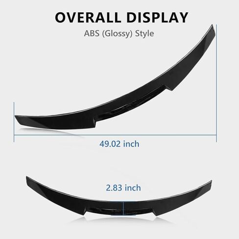 ABS Rear Spoiler Wings Compatible with Au-di A6 S6 C7 2012 2013 2014 2015 2016 2017 2018, [Glossy Black Style] Rear Trunk Spoiler Lip Tail Wing Rear Trunk Lid in Saudi Arabia
