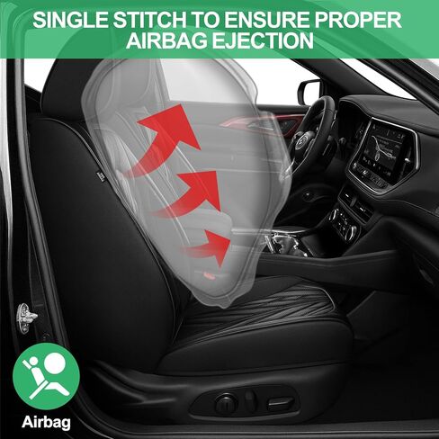Custom Seat Covers for Chevy Traverse 2018-2023 - 7 Seaters Full Set for Chevrolet Traverse LT,Premier,RS,High Country: Breathable Perforated Leather Seat Covers Traverse Accessories - Black in Saudi Arabia
