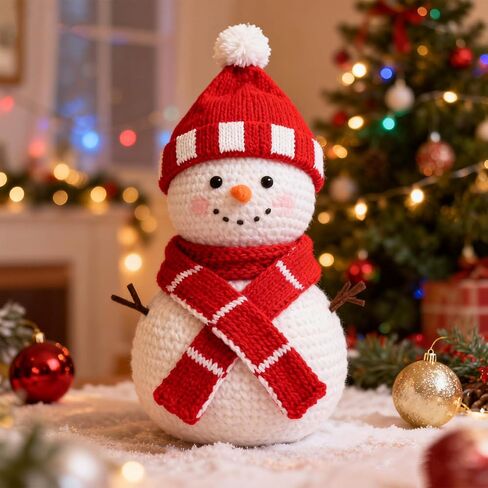 4 Pcs Mini Snowman Hats Scarf Christmas Doll Clothes Knit Doll Clothes Accessories for Xmas Party Decor in Saudi Arabia