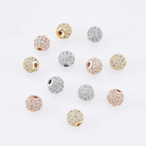 NBEADS 10 قطع مكعب زركونيا تمهيد الملك تاج الخرز، 11 × 7 مم ذهبي اللون سوار فاصل سحر الخرز ثقب كبير فضفاض الخرز لسوار قلادة DIY صنع المجوهرات in Saudi Arabia