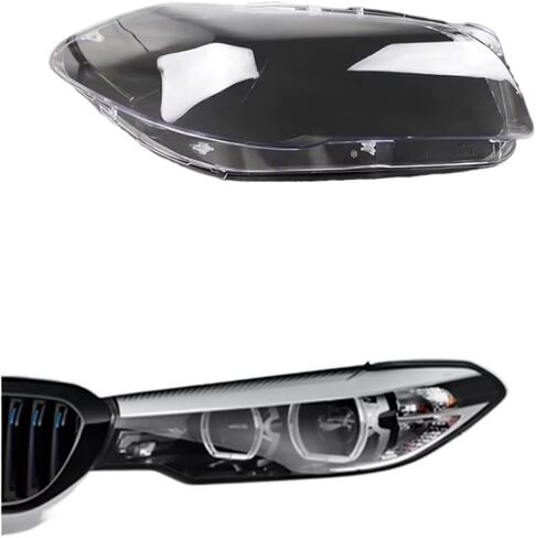Car Headlight Cover Headlamp Light Lampshade Clear Glass Lens Case 5 Series GT F07 2010-2017 535i 530i 525i 520i(Left and Right) in Saudi Arabia