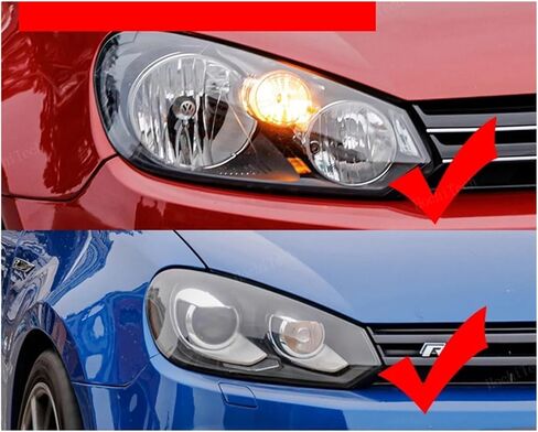 Car Front Headlight Lens Covers Fit For VW Fit For VW Fit For Golf 6 MK6 GTI R 2010-2014 Transparent Lampshade Headlamp(1pc Right Side) in Saudi Arabia