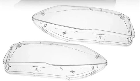 زوج سيارة الجبهة عدسة المصباح الأمامي غطاء 5-Series F10 F18 520 523 525 535 530 2010-2017 كشافات غطاء واضح (زوج غطاء المصباح) in Saudi Arabia