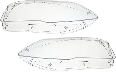 زوج سيارة الجبهة عدسة المصباح الأمامي غطاء 5-Series F10 F18 520 523 525 535 530 2010-2017 كشافات غطاء واضح (زوج غطاء المصباح) in Saudi Arabia