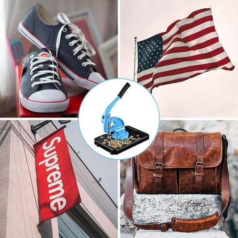 Yescom 3 Dies #0/2/4 Hand Press Eyelet Grommet Machine Heavy Duty Hole Punch Tool Kit in Kuwait