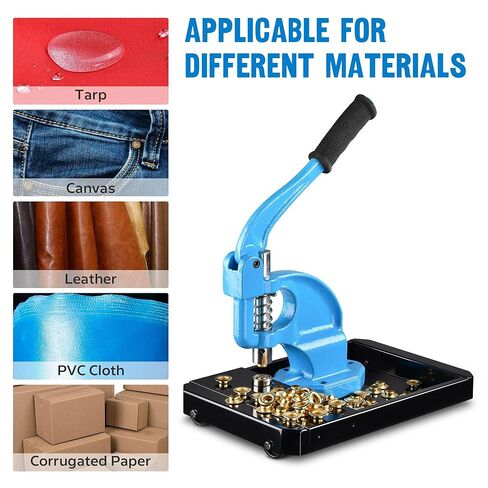 Yescom 3 Dies #0/2/4 Hand Press Eyelet Grommet Machine Heavy Duty Hole Punch Tool Kit in Kuwait