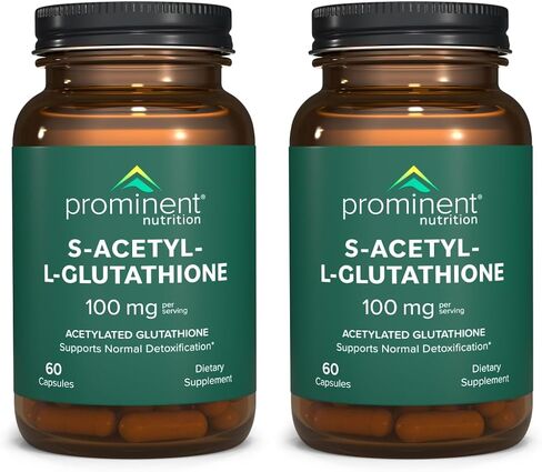 مكمل S-Acetyl L-Glutathione - يدعم إزالة السموم الطبيعية - 100 مجم، 60 قطعة in Kuwait