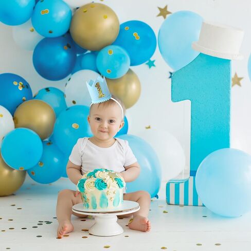 Birthday Crown Hat for Babies, Colorful Half Birthday Party Hat, Charming Sprinkle Girl Photo Props in Kuwait