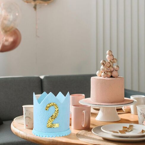 Birthday Crown Hat for Babies, Colorful Half Birthday Party Hat, Charming Sprinkle Girl Photo Props in Kuwait