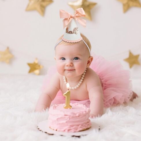 Half Birthday Hat, 6 Months First Birthday Crown Decorations for Baby Girl Party in Saudi Arabia