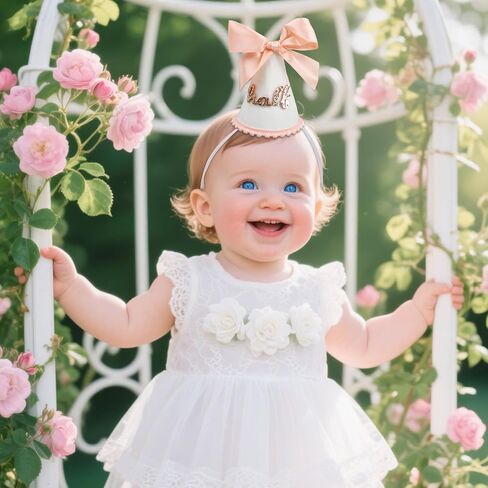 Half Birthday Hat, 6 Months First Birthday Crown Decorations for Baby Girl Party in Saudi Arabia