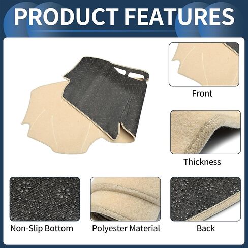 Dashboard Cover Dash Cover Mat Carpet for Honda CRV 2017-2022 Polyester Beige in Saudi Arabia