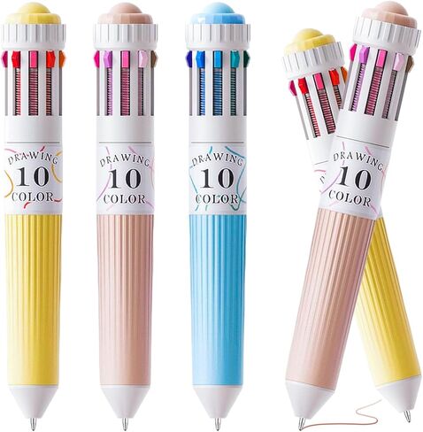 6 PCS Multicolor Pen in one, 10-in-1 Retractable Colored Ballpoint Pens for Office, Back to School Supplies, 60 Colors in Saudi Arabia