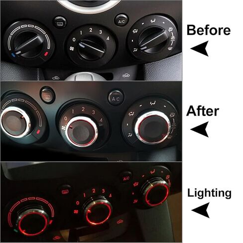 Three T Car Auto Conditioner Switch Button CD Button Panel Control Knob for Mazda 2,Demio 2007-2021 in Saudi Arabia