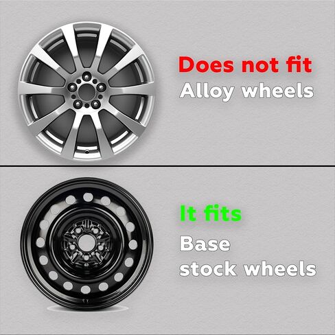 Universal Hubcaps – Set of 4 Silver Wheel Covers – Snap-On Hub Caps for All Vehicles – Durable Replacement Universal Hubcaps for Easy Installation - Revion Automotive (13 Inch) in Saudi Arabia