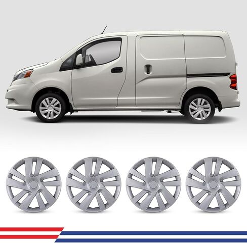 15"Silver Lacquer Hubcaps for 2013-2021 Nissan NV200, Snap-On Installation Set of 4 Wheel Rim Covers Compatible with Steel Wheels,PP Hub Caps-15 Inch Silver Lacquer 4-Pack in Saudi Arabia