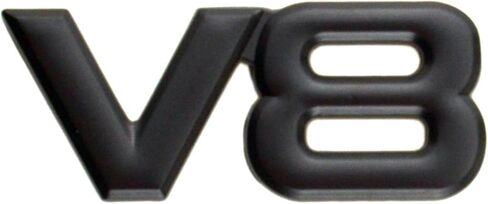 1Pc 3D V8 Premium Car Side Rear Trunk Emblem Alloy V8 Engine Badge Decals Nameplate fits Cars Trucks SUV (Chrome) in Saudi Arabia