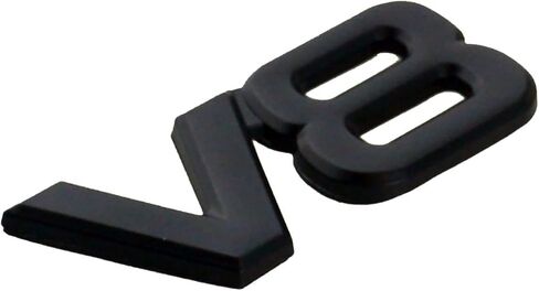 1Pc 3D V8 Premium Car Side Rear Trunk Emblem Alloy V8 Engine Badge Decals Nameplate fits Cars Trucks SUV (Chrome) in Saudi Arabia