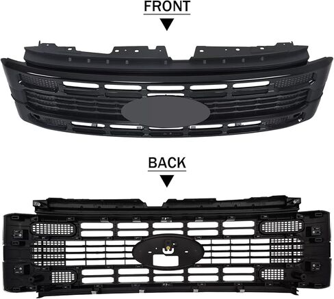 Front Upper Grille Assembly Fit For 2023 2024 2025 Ford F250 F350 F450 F550 Super Duty XL/XLT Front Bumper Mesh Grill Direct Replacement for PC3Z8200AB,PC3Z8213A (Matte Black) in Saudi Arabia