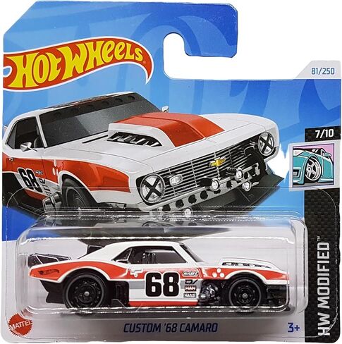 Hot Wheels - Custom '68 Camaro - HW Modified 7/10 - HTD30 - Short Card - GM - White Red - Mattel 2024 - 1:64 in Saudi Arabia
