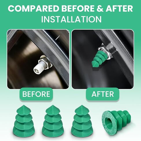 Christmas Tree Tire Valve Stem Caps – Fun Holiday Wheel Accessories – Set of 4 – Universal Schrader Valve Fit in Saudi Arabia