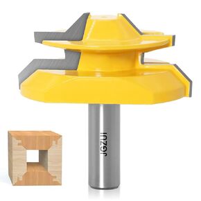 45 Degree Lock Miter Router Bit 1/2 Inch Shank.Woodworking Tools Joint Router Bits，Wood Milling Cutter Glue Joint Tools Set (1/2inch Shank, 2") in Kuwait