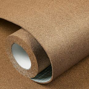 LaCheery Cork Board Roll 1/8 Inch Thick Self Adhesive Cork Boards for Walls Small Decorative Bulletin Boards for Office Cubicle Classroom Walls Desk Board Sheets Crafts Cabinets Shelf Liner 12"x47" in Saudi Arabia