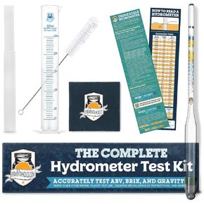 Hydrometer | Monitor and Test Your Homebrew | Homebrewed Beer, Wine, Mead, Cider, and More | Easily Measure Specific Gravity in Kuwait