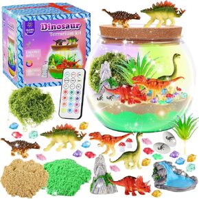 Gifmore Dinosaur Terrarium Kit for Kids with LED Night Light & Remote Control, Dinosaur Toys & Arts and Crafts for Boys Ages 4-12, Creative Birthday Christmas Gifts for Kids in Saudi Arabia