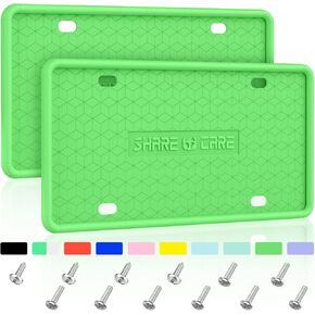 2 Pack Silicone License Plate Frame, Front Back License Plate Cover, License Plate Bracket Holder Rust-Proof Rattle-Proof Weather-Proof for US CA Standard Cars (Dark Blue) in Kuwait