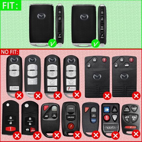 بطاريات بديلة لمفتاح Fob لمازدا (2019-2025) 3 6 CX-5 CX-30 CX-9 CX-50 CX-90 CX-3 CX-70 MX-5 Miata (حزمة من 2) جهاز التحكم عن بعد الذكي (تحقق من دليل الإعداد) in Kuwait