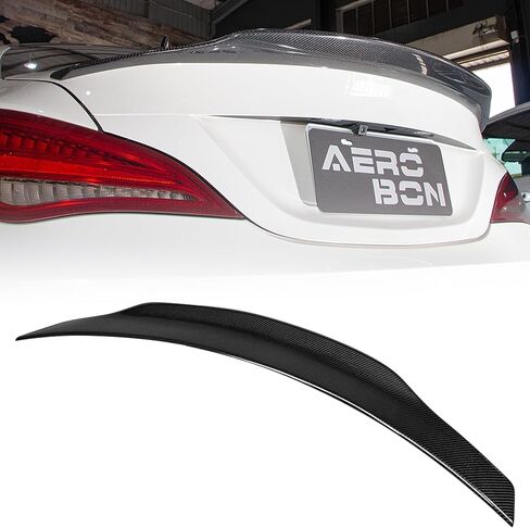 جناح سبويلر لصندوق السيارة من ألياف الكربون الحقيقية من AeroBon متوافق مع 2013-2019 Mercedes CLA-Class C117 (H+ Style) in Kuwait