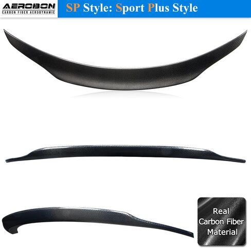 جناح سبويلر لصندوق السيارة من ألياف الكربون الحقيقية من AeroBon متوافق مع 2013-2019 Mercedes CLA-Class C117 (H+ Style) in Kuwait