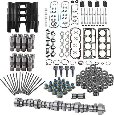E-1841-P Sloppy Stage 3 Camshaft Lifters Gaskets Pushrods Kit Fits for GM Chevy GMC LS1 LS2 LS3 LS6 LS7 LS9 LSX 4.8L 5.3L 5.7L 6.0L 6.2L Hydraulic Roller in Saudi Arabia