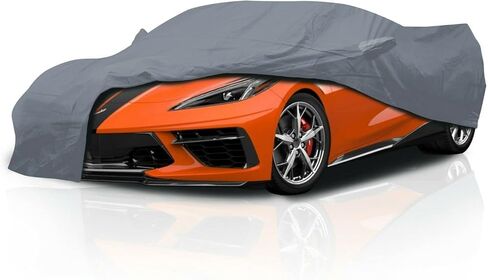 غطاء سيارة USCarCover Supreme لـ 2020-2022 Chevy Corvette C8 Z51 مع جناح خلفي، حماية من جميع الأحوال الجوية، تغطية كاملة قابلة للتنفس، ملاءمة شبه مخصصة، خدوش داخلية وخارجية، رمادي in Saudi Arabia