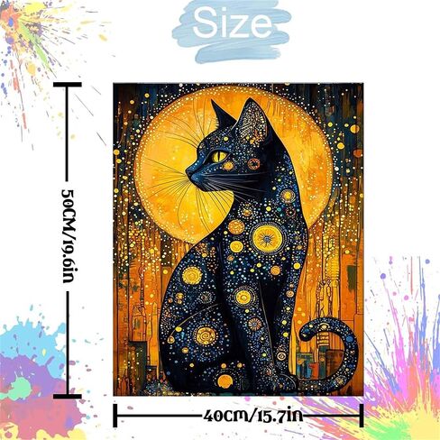Adult Paint by Number Kits,The Mysterious King of Cats,Paint by Numbers Kit for Adults Beginner, Relaxing DIY Paint by Numbers kit for Adults,Acrylic Painting for Gift Home Wall Decor (16×20in) in Saudi Arabia